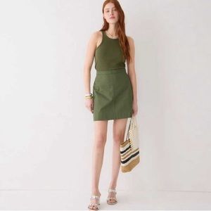 J Crew Natasha skirt in stretch twill cotton blend, Size 0